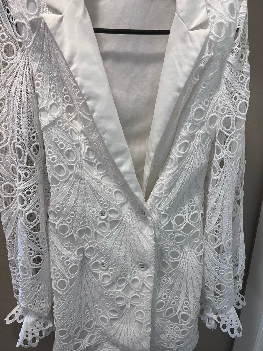 PrettyLittleThing White Satin Top with Black Label